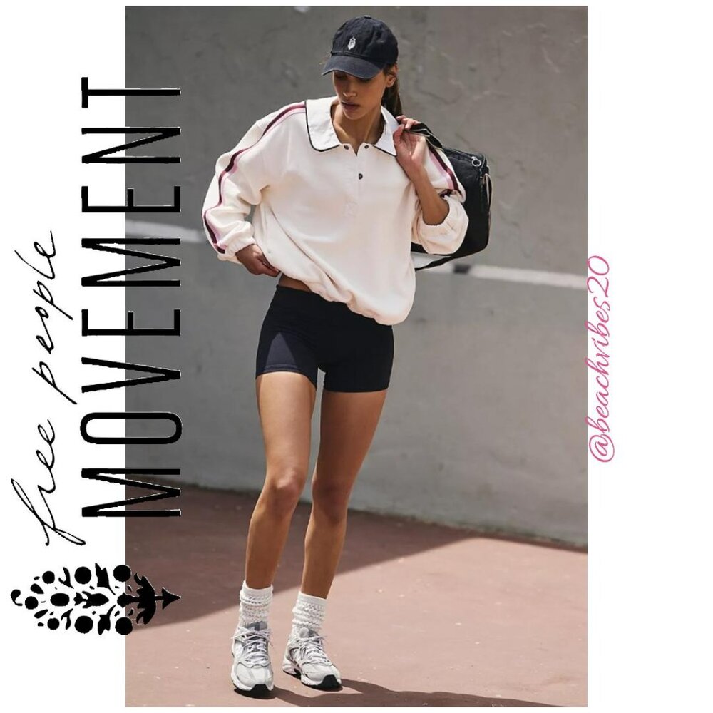 FP MOVEMENT BY FREE PEOPLE Sweet And Sour Pullover Ivory Combo Large NWT FP-384